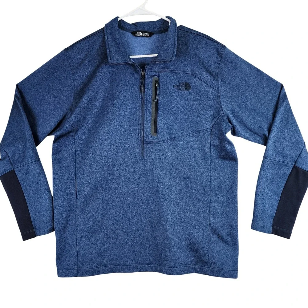 The North Face Mens Fleece Pullover Jacket Blue Heather XL